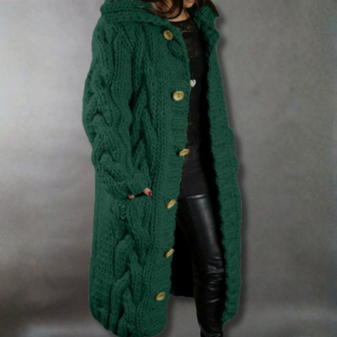 Karina - Elegant cosy coat with tummy coverage