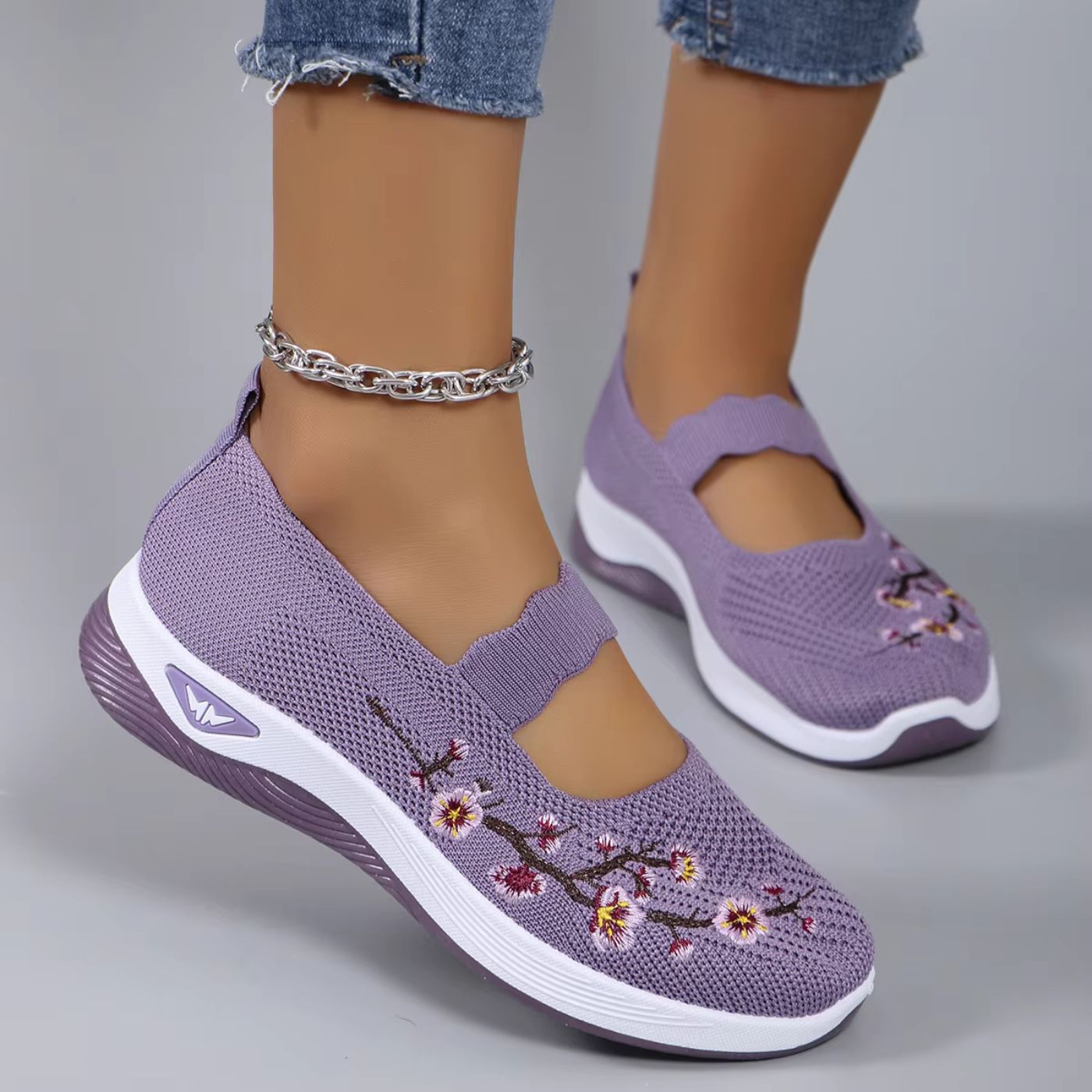Women's Non-Slip Sneakers - Breathable Knit