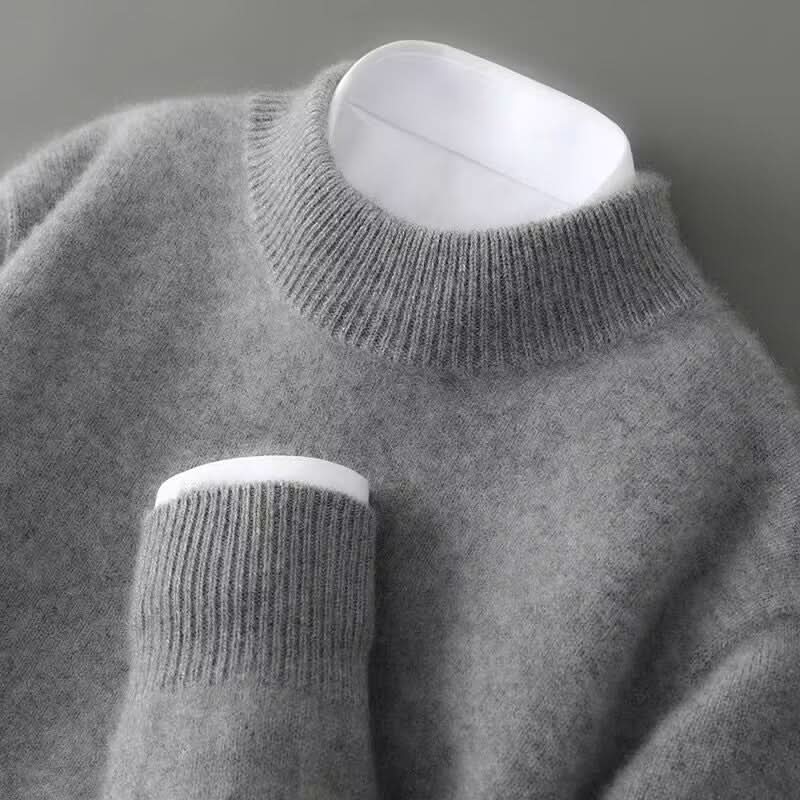 Ashbourne | Luxury Mock Neck Knit Jumper