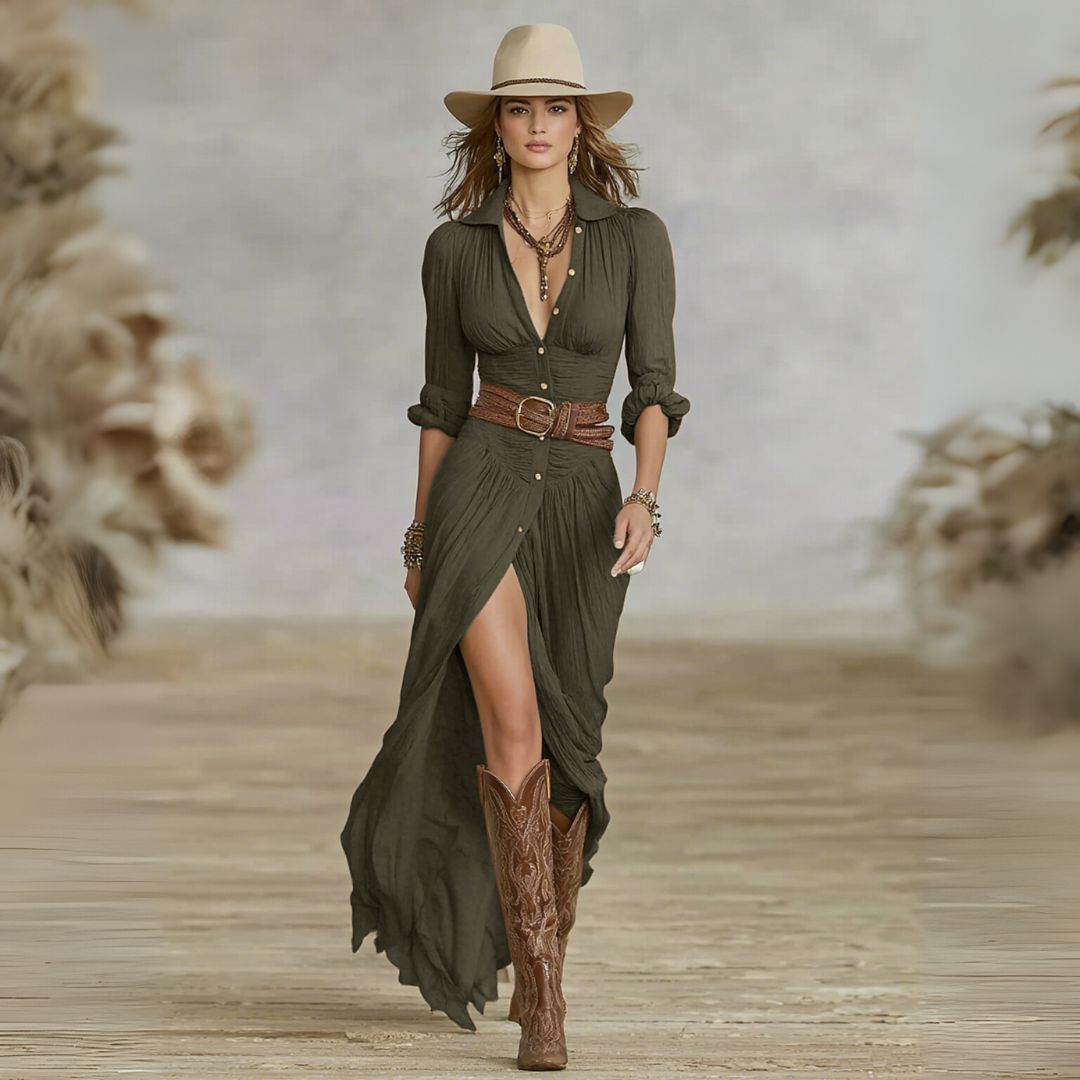 Hayley - Belted Shirt Dress