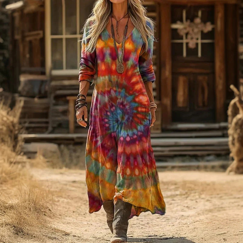 Bea - Long Sleeve Vintage Casual Dress