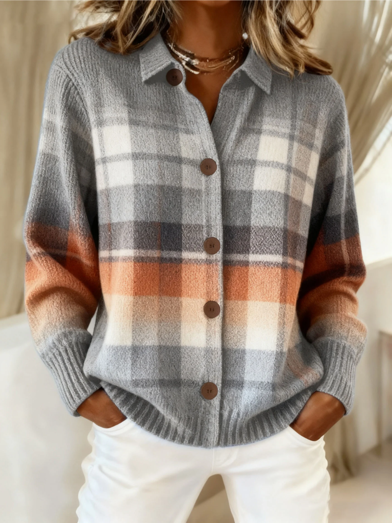 Brinley | Heritage Check Knit Cardigan