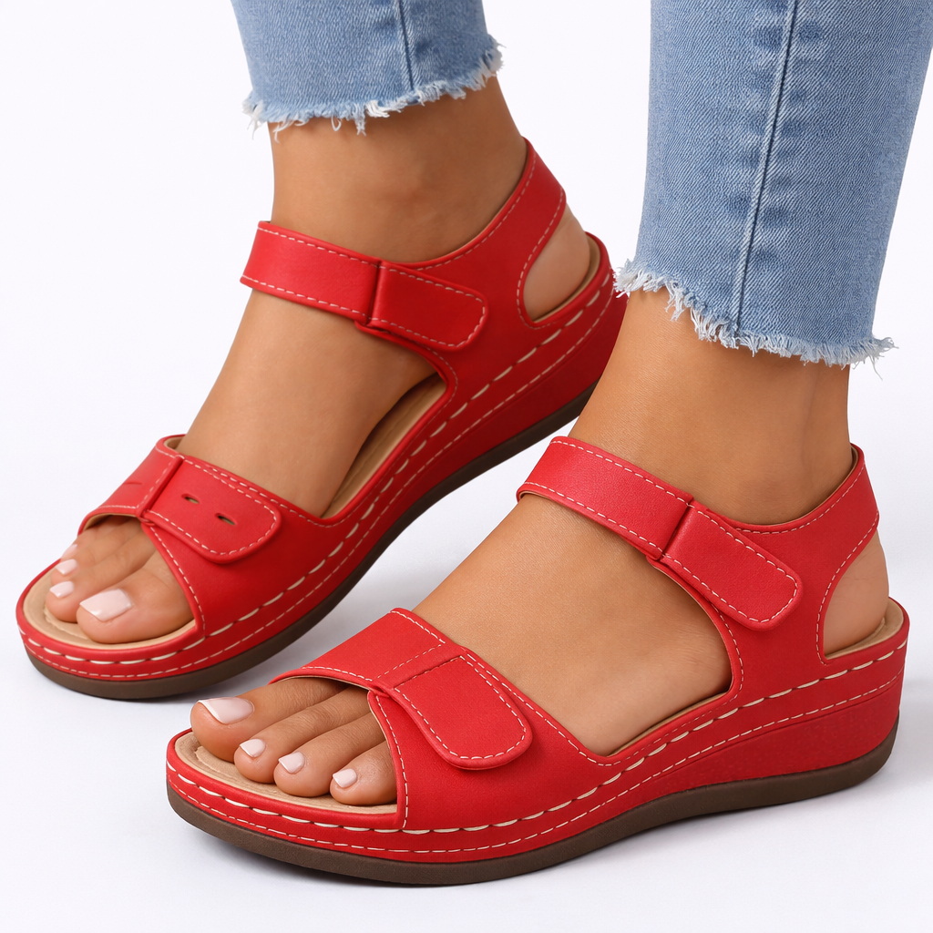Comfort Fit Wedge Heel Sandals for Women – Orthopedic Walking Design