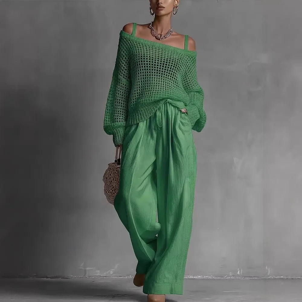 Marielle | Elegant Off-Shoulder Co-Ord Set