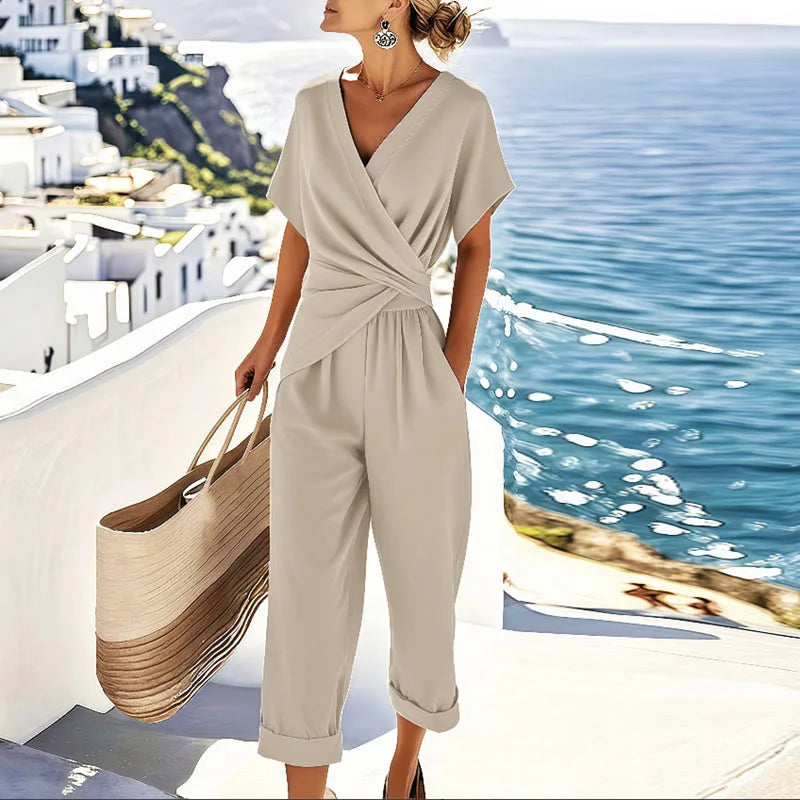 Marielva | Elegant Women's Draped Jumpsuit