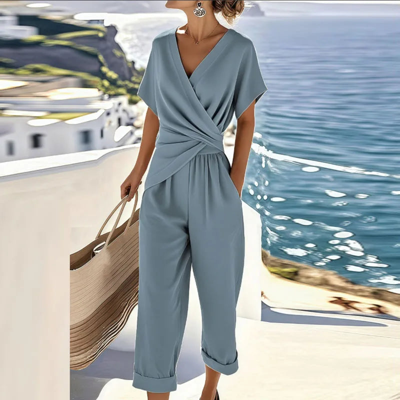 Marielva | Elegant Women's Draped Jumpsuit