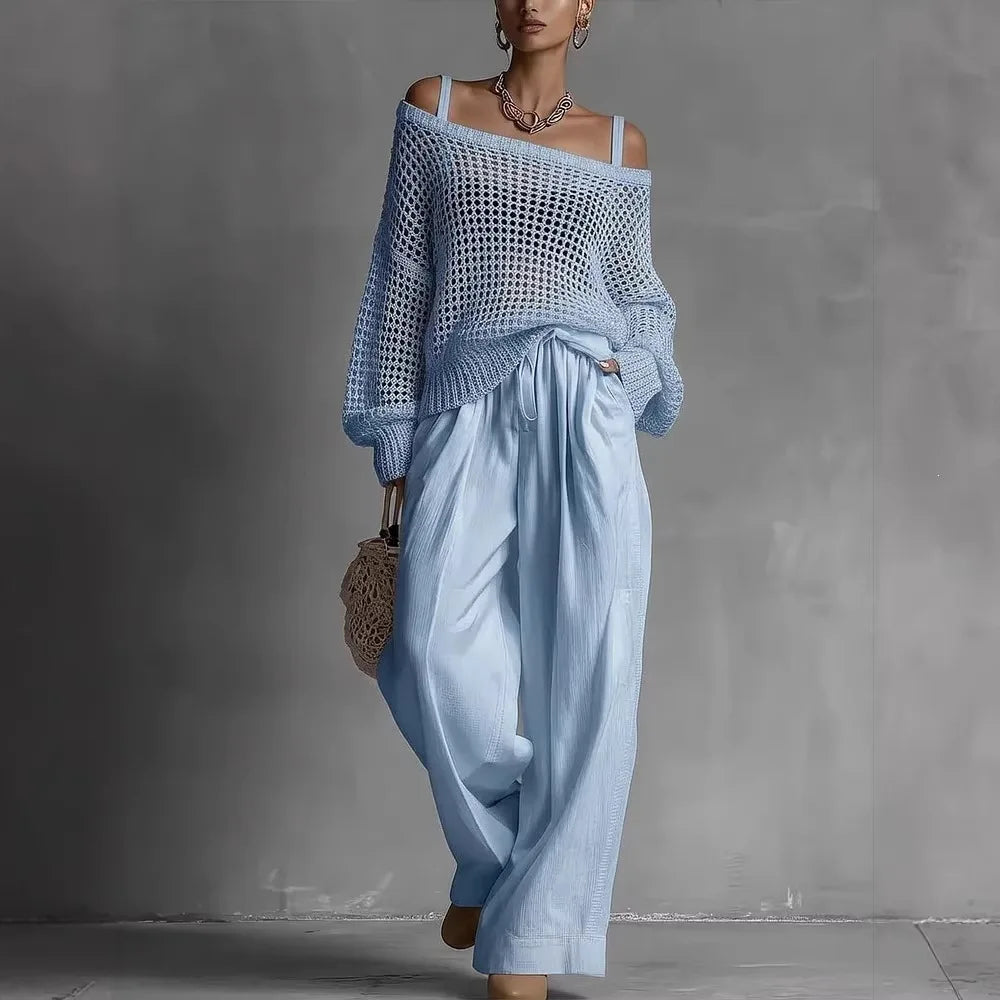Marielle | Elegant Off-Shoulder Co-Ord Set
