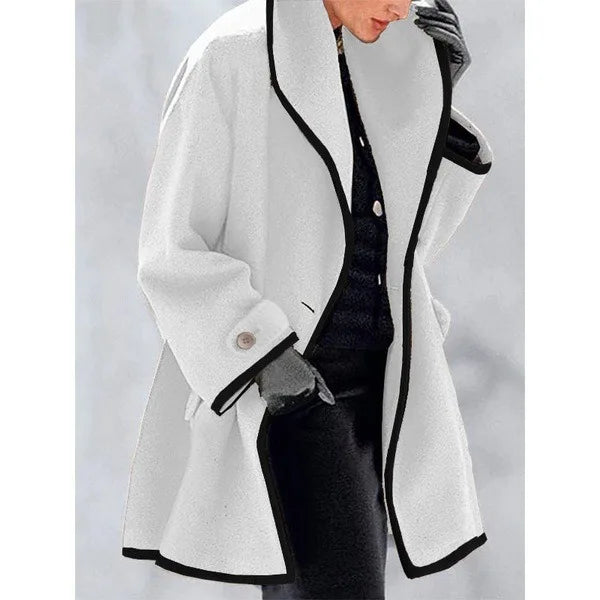 Contrast Trim Coat Elise