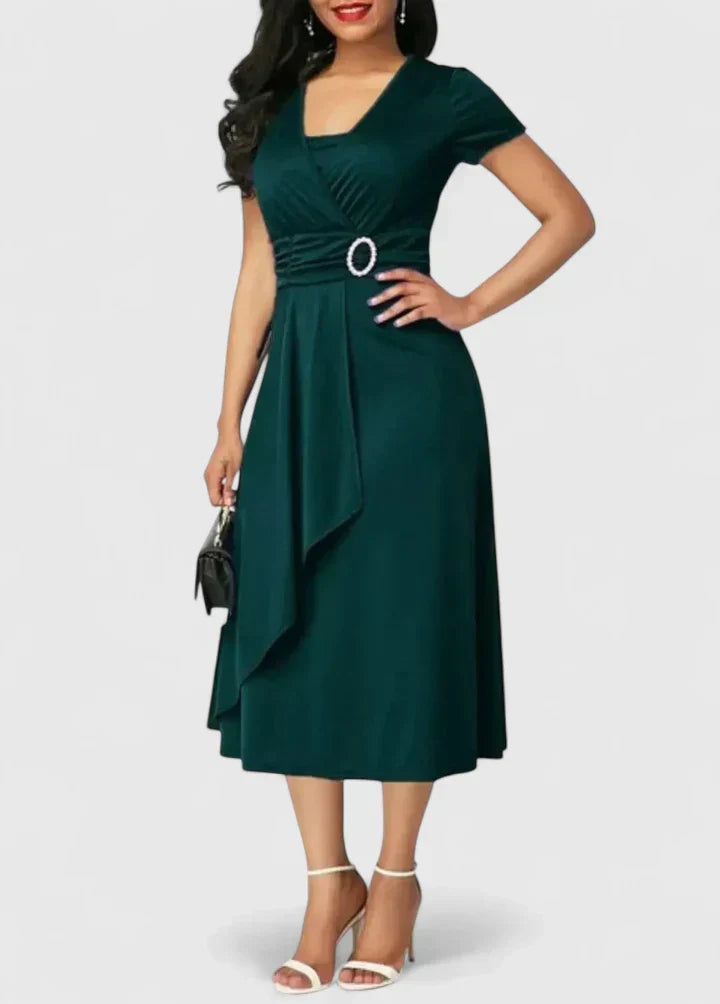 Zhyrelle - Elegant Midi Dress