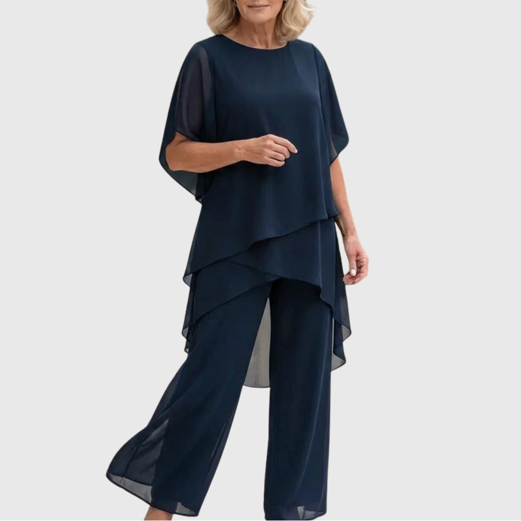 Celeste | Elegant Draped Palazzo Co-Ord Set