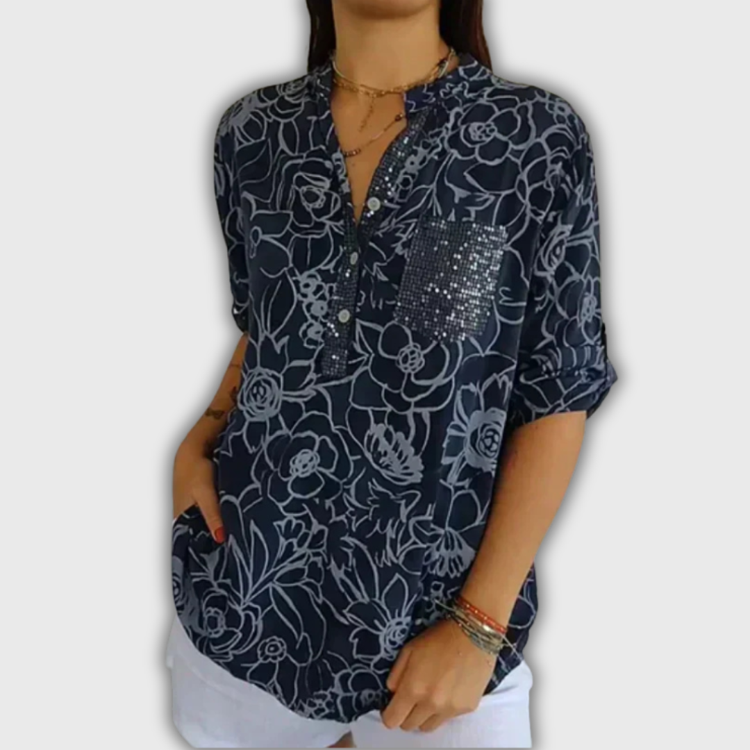 Clarinda - Printed Shirt with Buttons