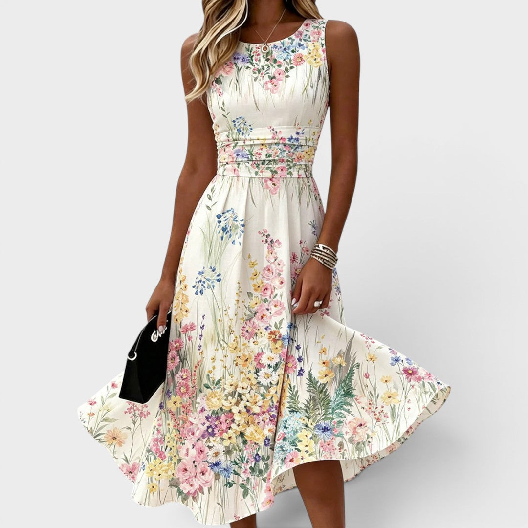 Amelie Watercolour Midi Dress