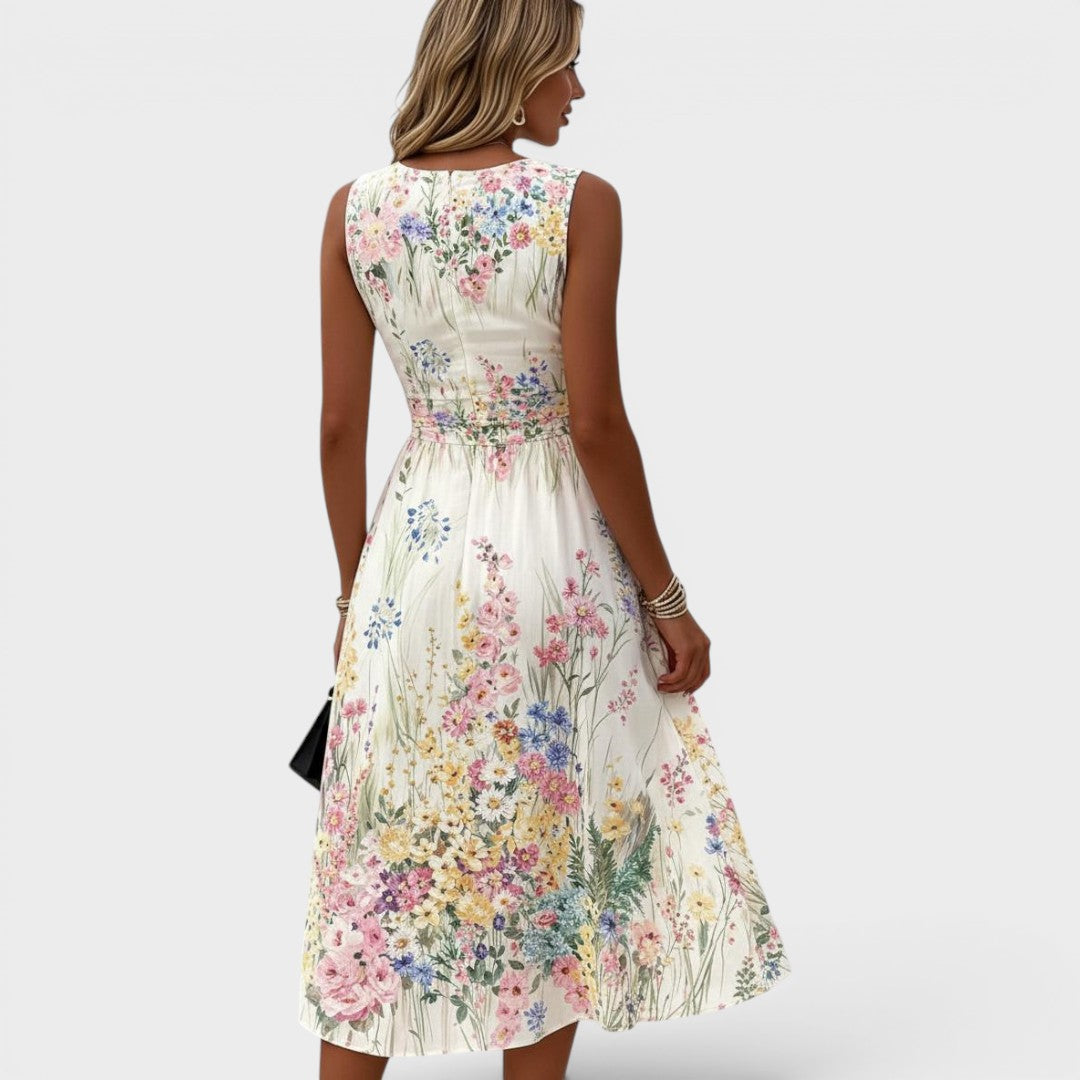 Amelie Watercolour Midi Dress