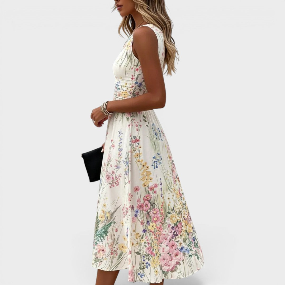 Amelie Watercolour Midi Dress