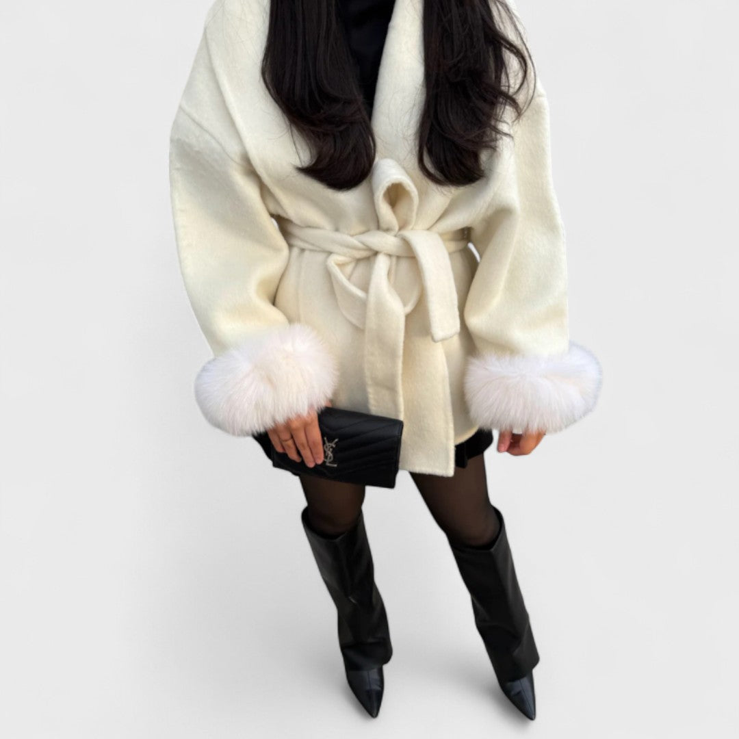 Faux Fur Cuff Coat Carra