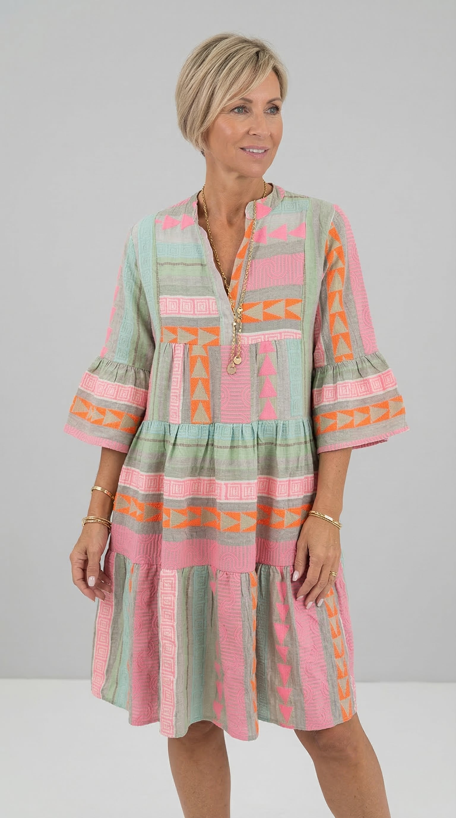 Lucy | Patterned Flowing Midi Dress