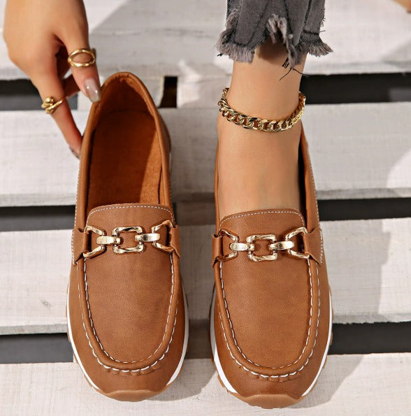 Penelope | Classic Chain Comfort Loafers