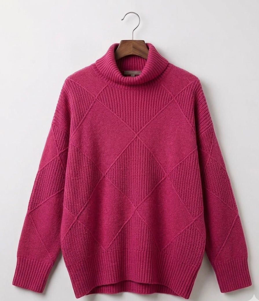 Cressida | Textured Roll Neck Jumper