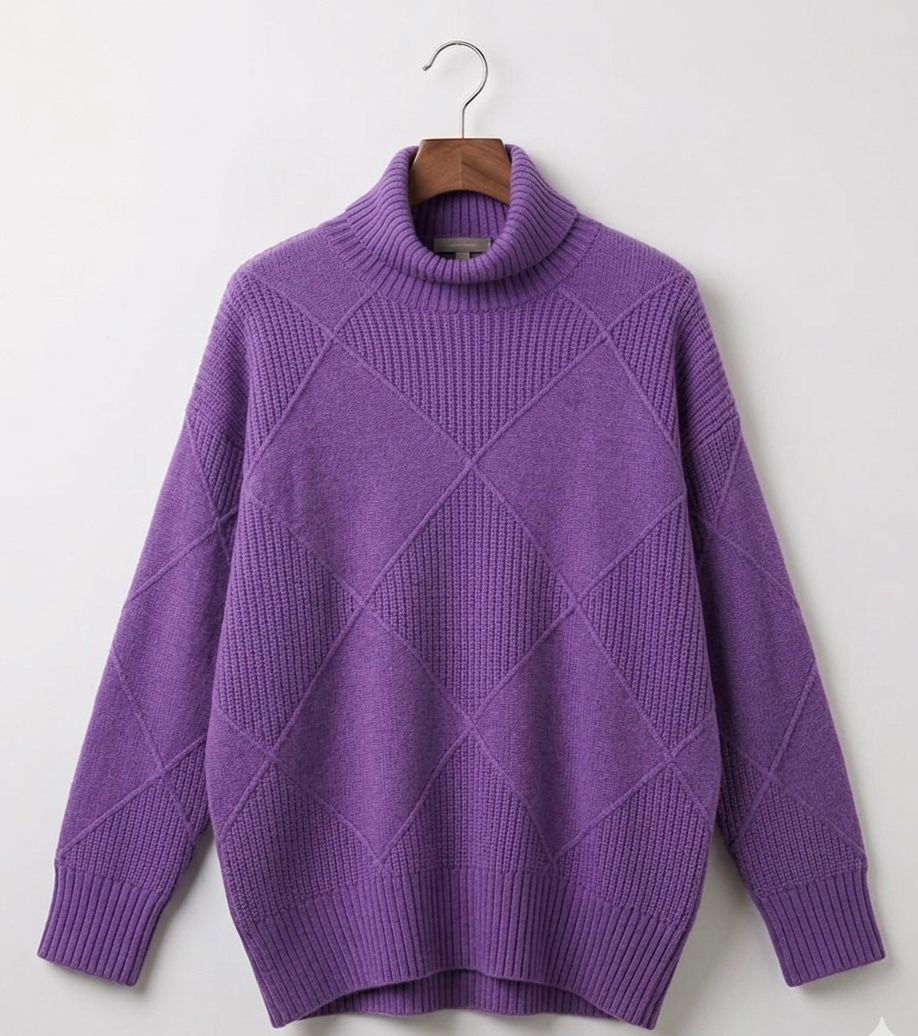 Cressida | Textured Roll Neck Jumper