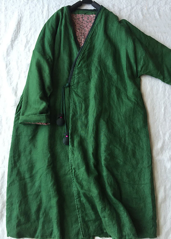 Cotton-Filled Long Coat Delia