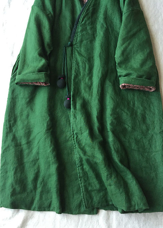 Cotton-Filled Long Coat Delia