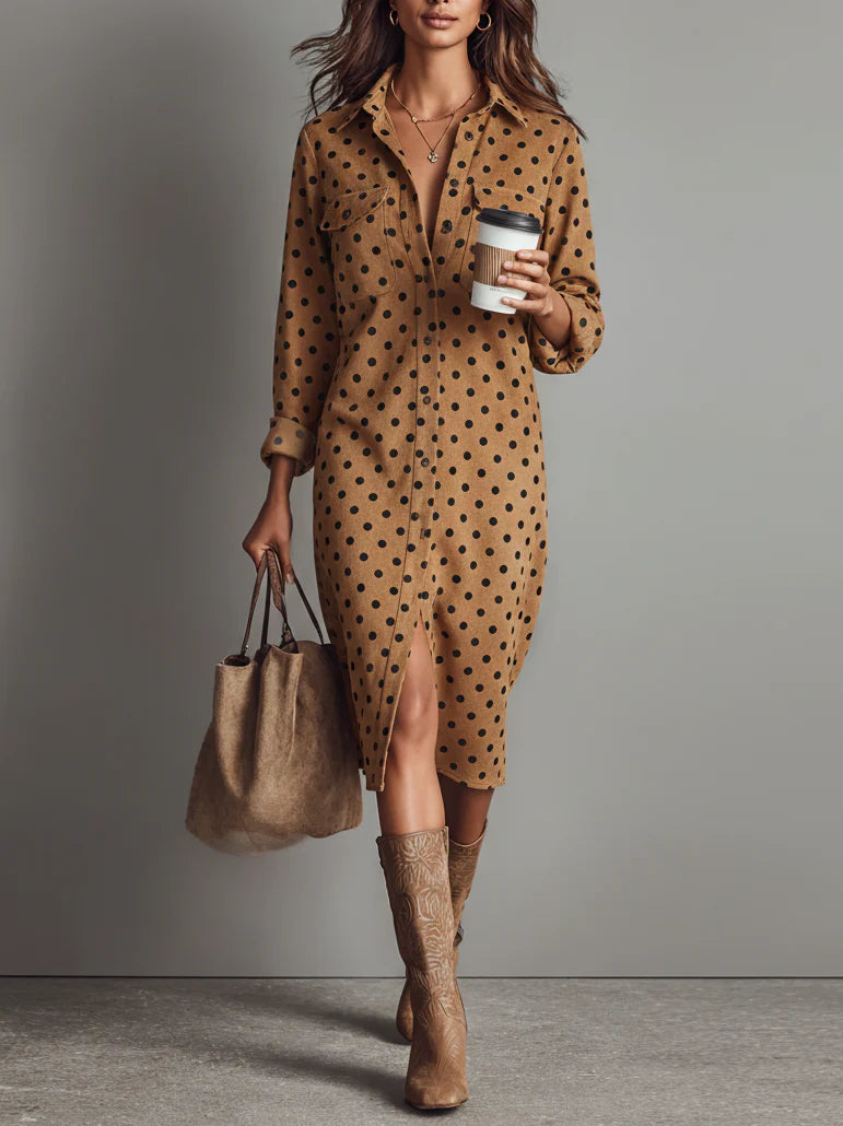 Claudia - Polka Dot Midi Dress
