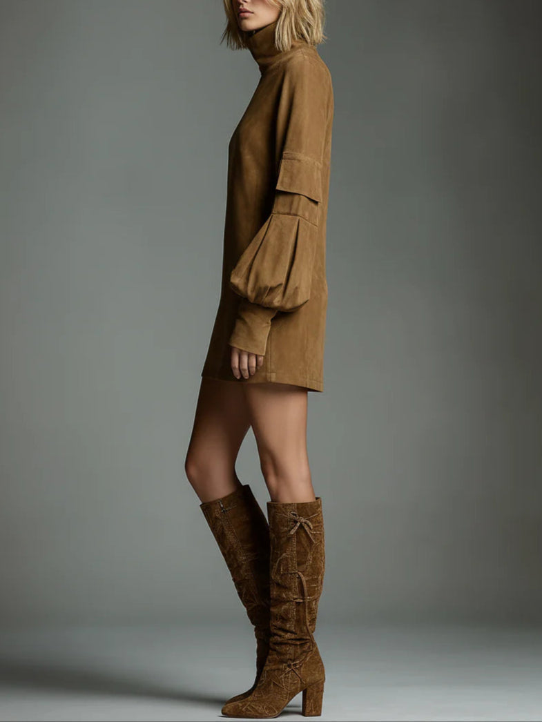 Marlowe - Vintage Suede Mini Dress