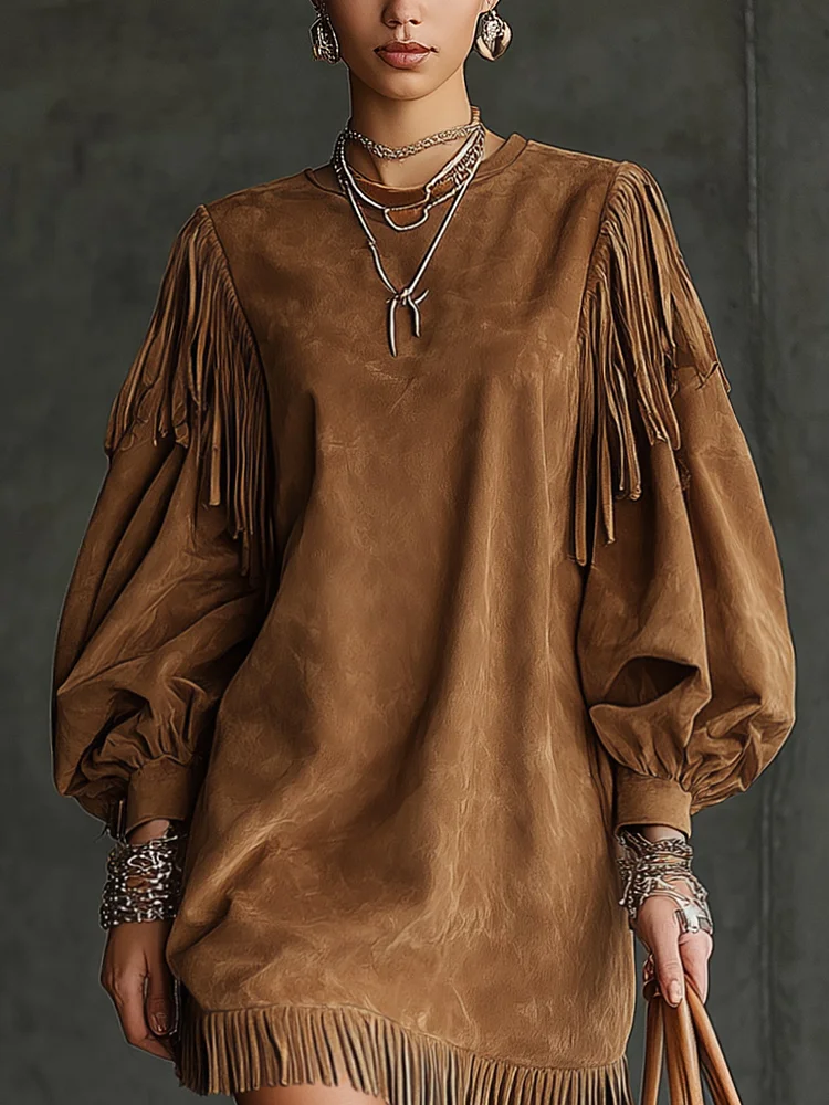 Emma - Suede Mini Dress