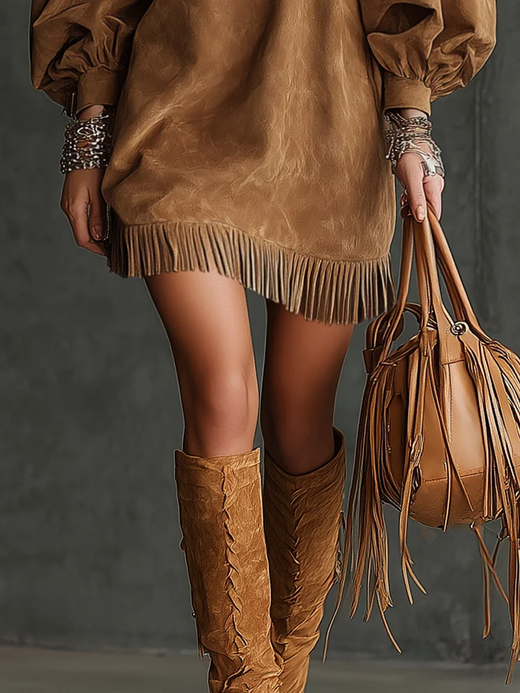 Emma - Suede Mini Dress