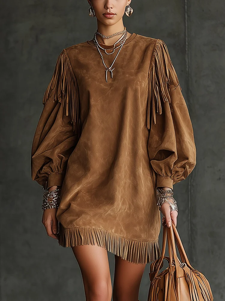 Emma - Suede Mini Dress