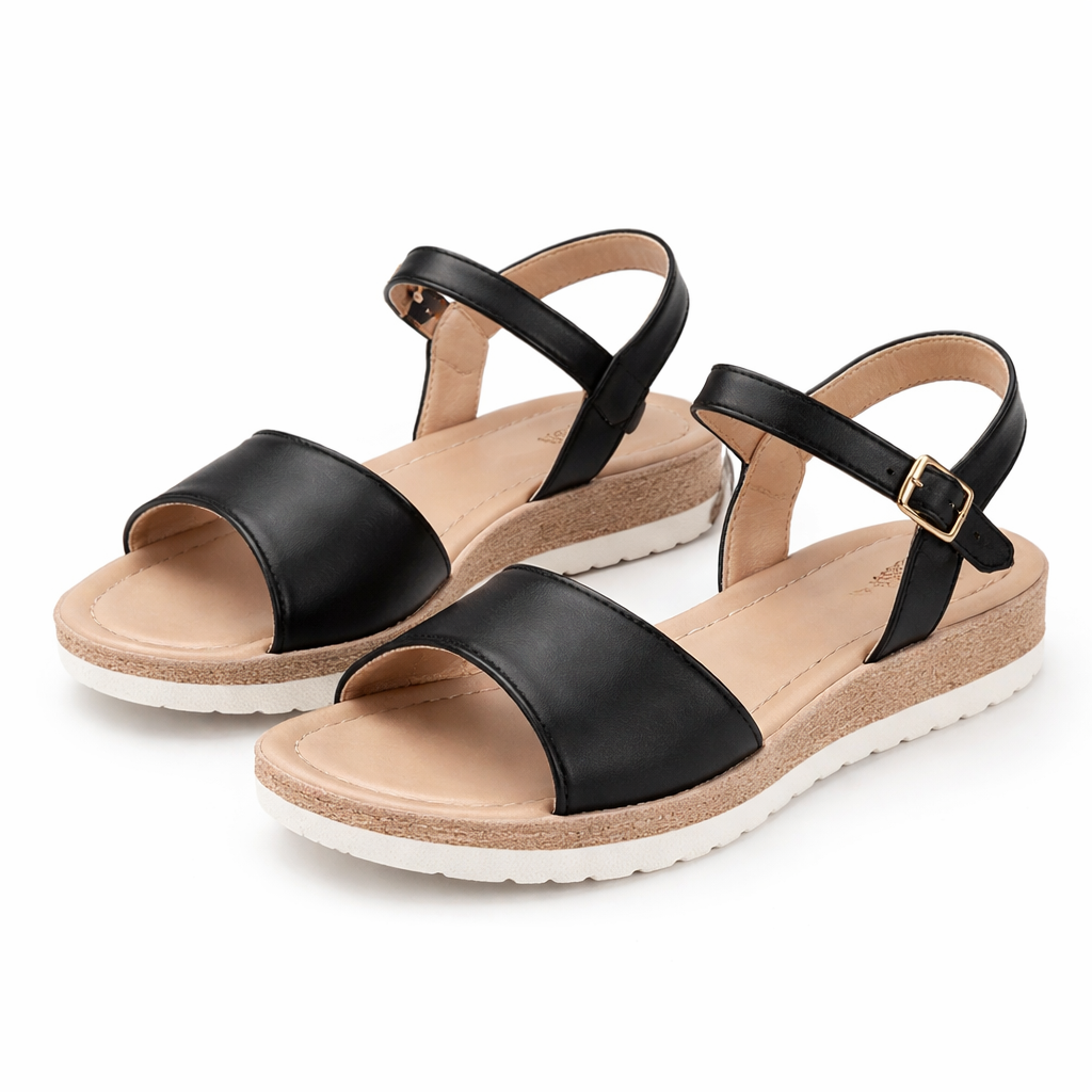 Women's Cushioned Strap Wedge Sandals for Summer Comfort