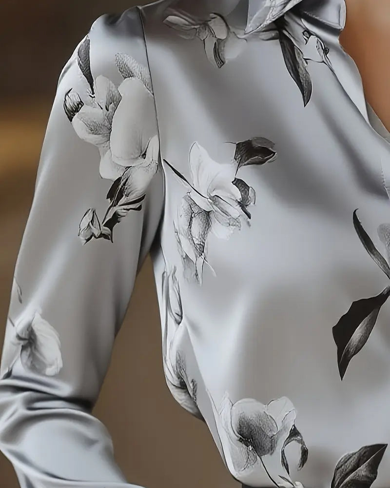 Odette - Retro Floral Print Shirt