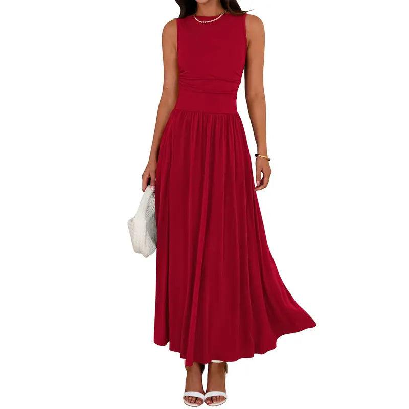 BARBARA – Flowy Sleeveless Summer Maxi dress