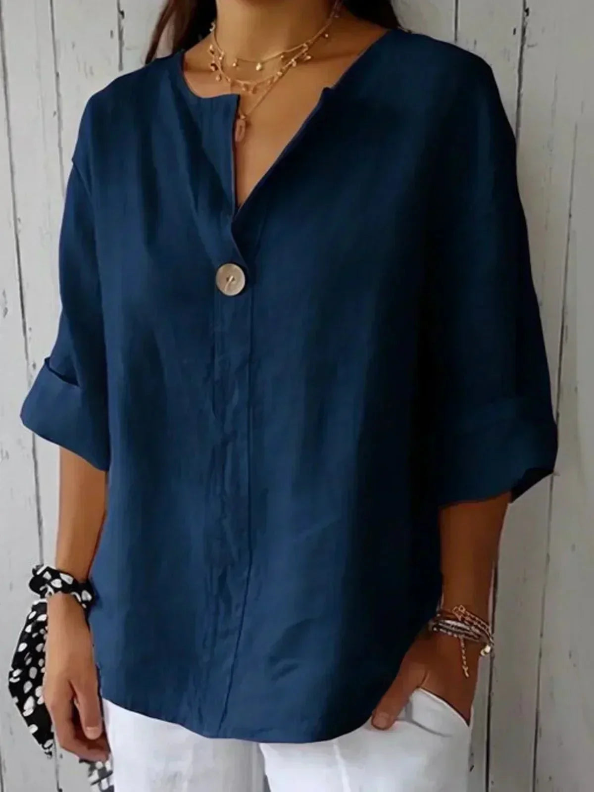 Evelyn | Effortless V-Neck Blouse