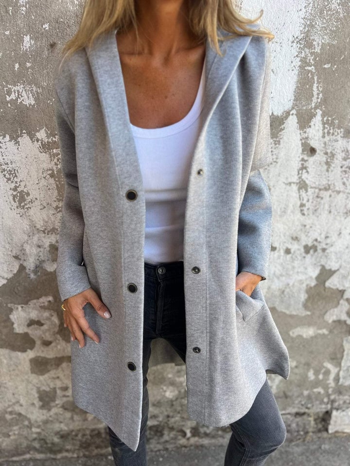 Mich - Buttoned Hooded Jacket
