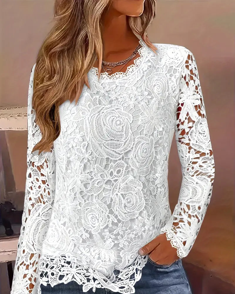 Miranda - Basic Long Sleeve Lace Top