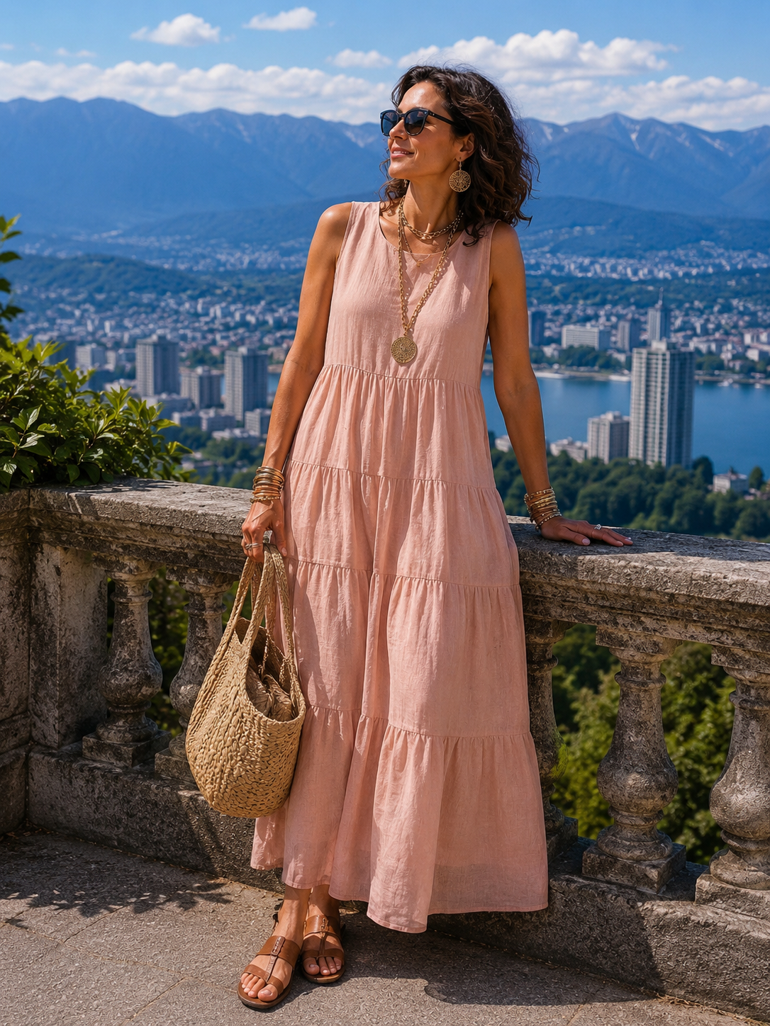 Evelyn | Relaxed Sleeveless Maxi Dress