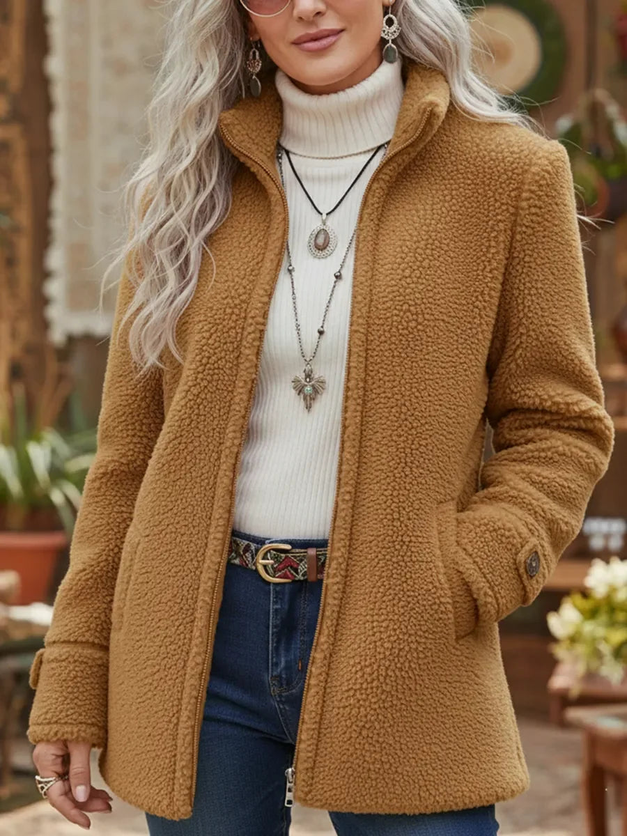 Harleigh | Cosy Stand Collar Zip Jacket