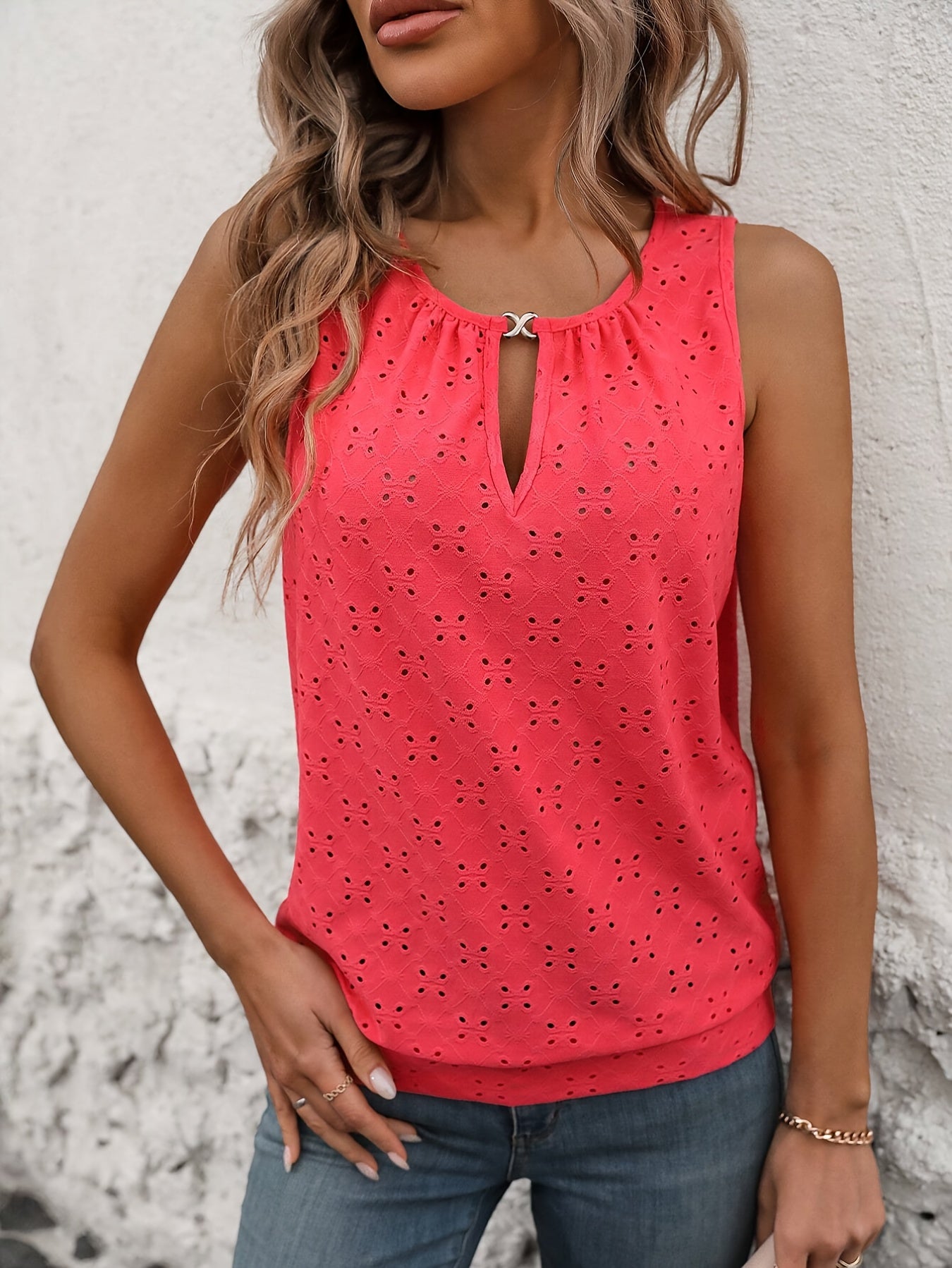Amelia | Textured Button Knit Top