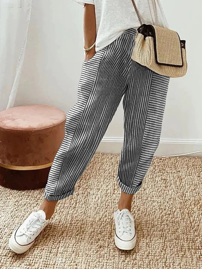 Velira | Striped Trousers with a Relaxed Fit