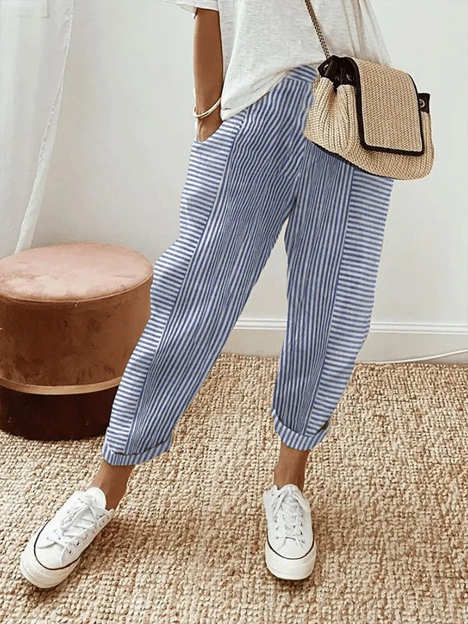 Velira | Striped Trousers with a Relaxed Fit