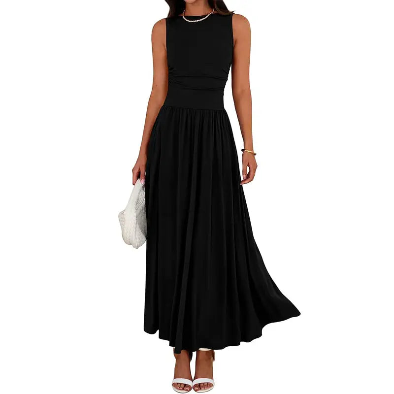 BARBARA – Flowy Sleeveless Summer Maxi dress