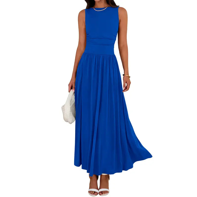 BARBARA – Flowy Sleeveless Summer Maxi dress