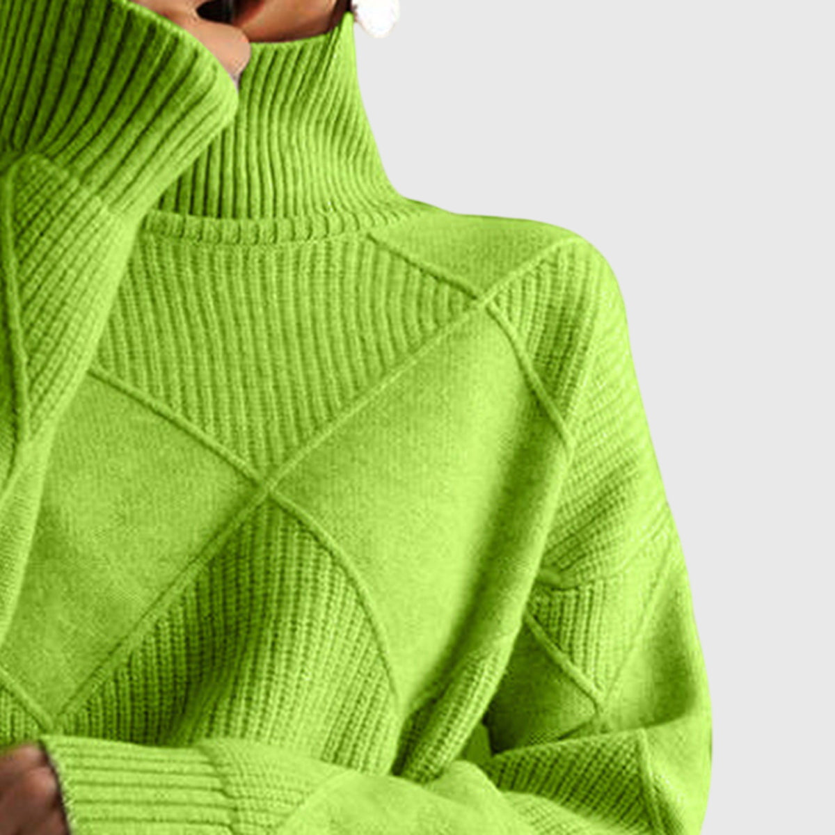 Cressida | Textured Roll Neck Jumper