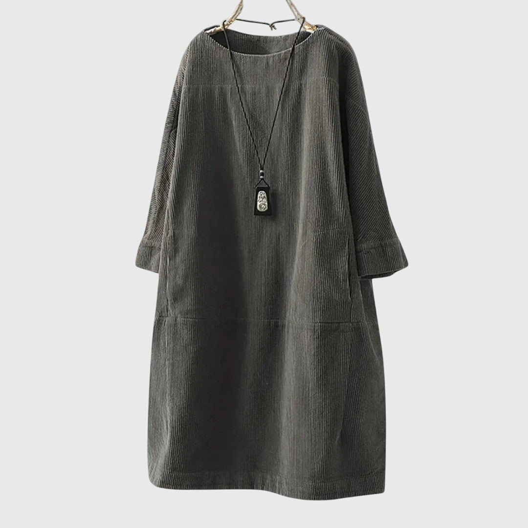 Grace - Relaxed Corduroy Midi Dress