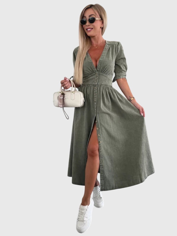 Sophia - Elegant Denim Dress