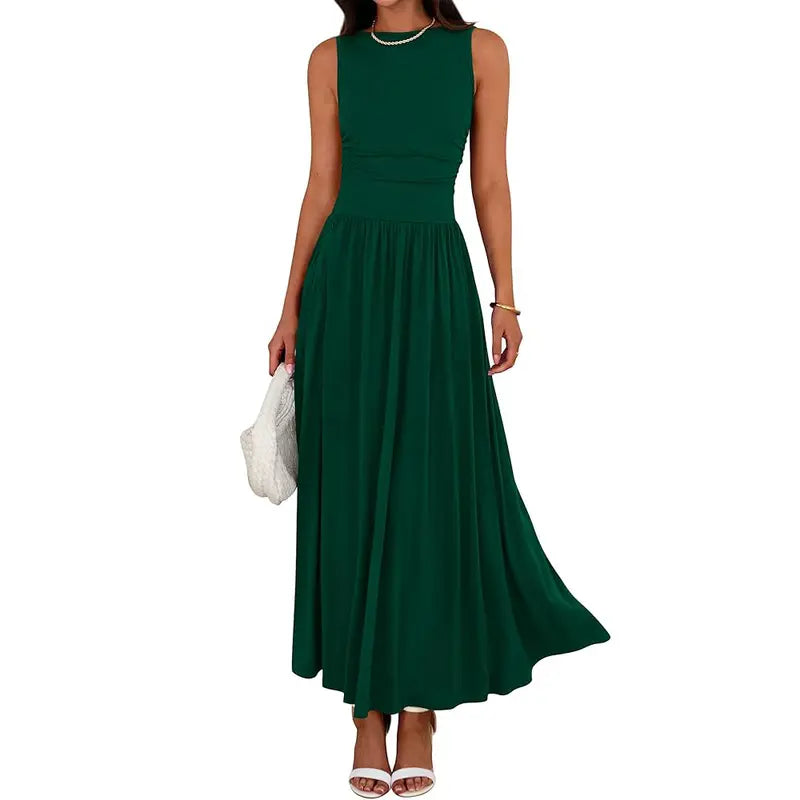 BARBARA – Flowy Sleeveless Summer Maxi dress
