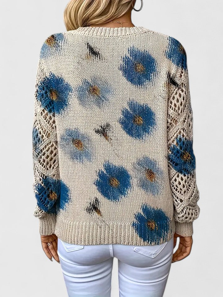 Adele - Elegant Jumper with Floral Pattern