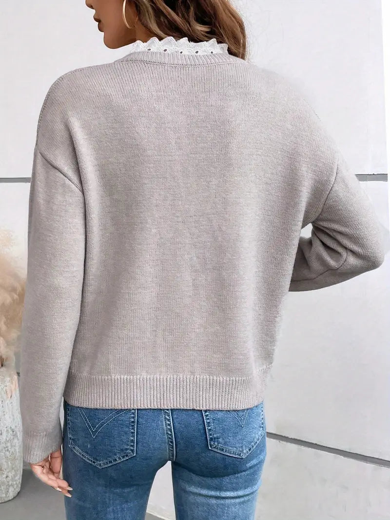 Evelisse | Lace Detail Knit Jumper