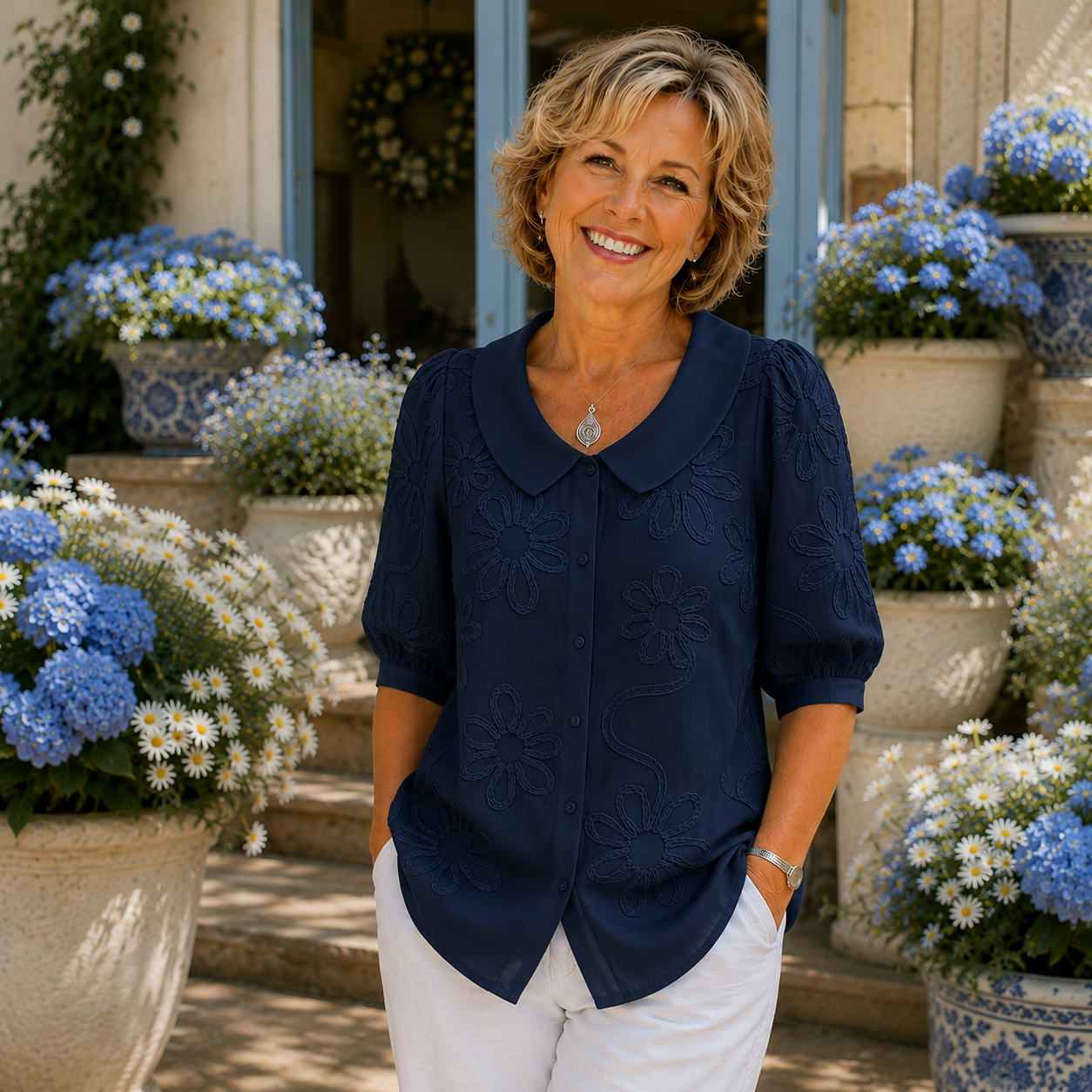 Camille | Elegant Floral Blouse